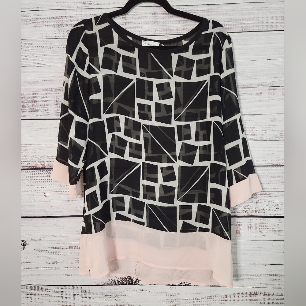 Christian L Sheer Blouse